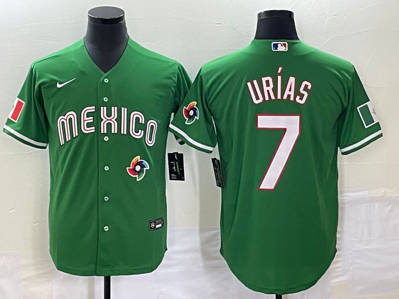 Men 2025 World Cup Mexico #7 Urias Green Nike MLB Jersey style 3186->more jerseys->MLB Jersey